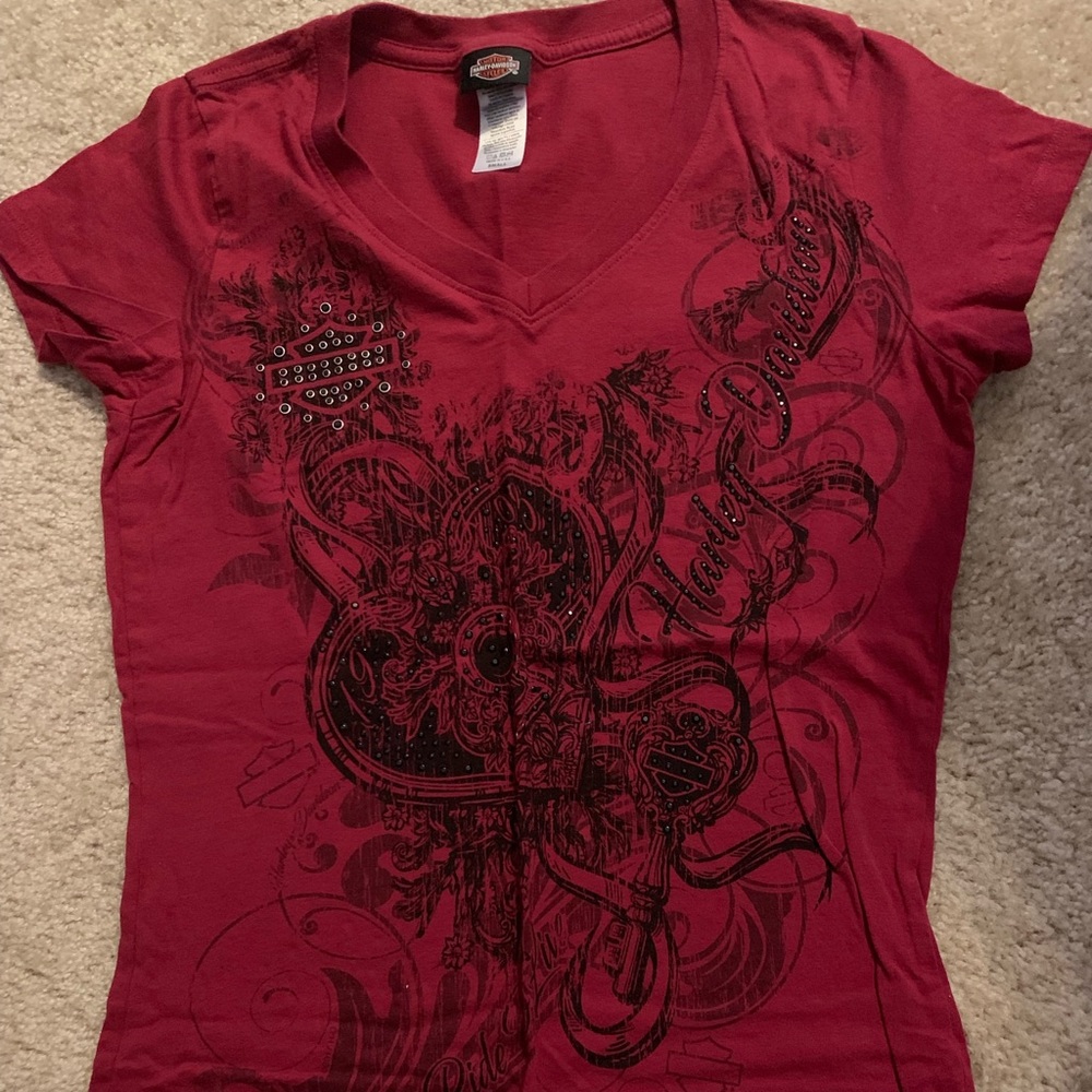 Harley Davidson Bordeaux T-Shirt, Small